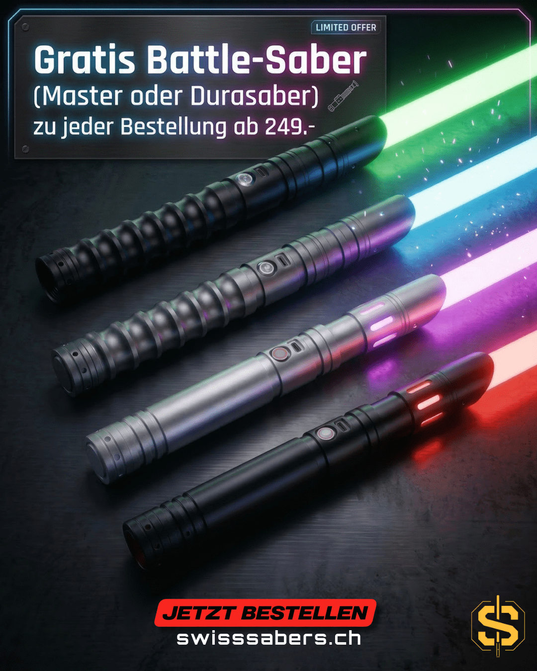 1x free Battle-Saber (Master / Durasaber RGB version)